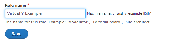 A screenshot of the Role Name field